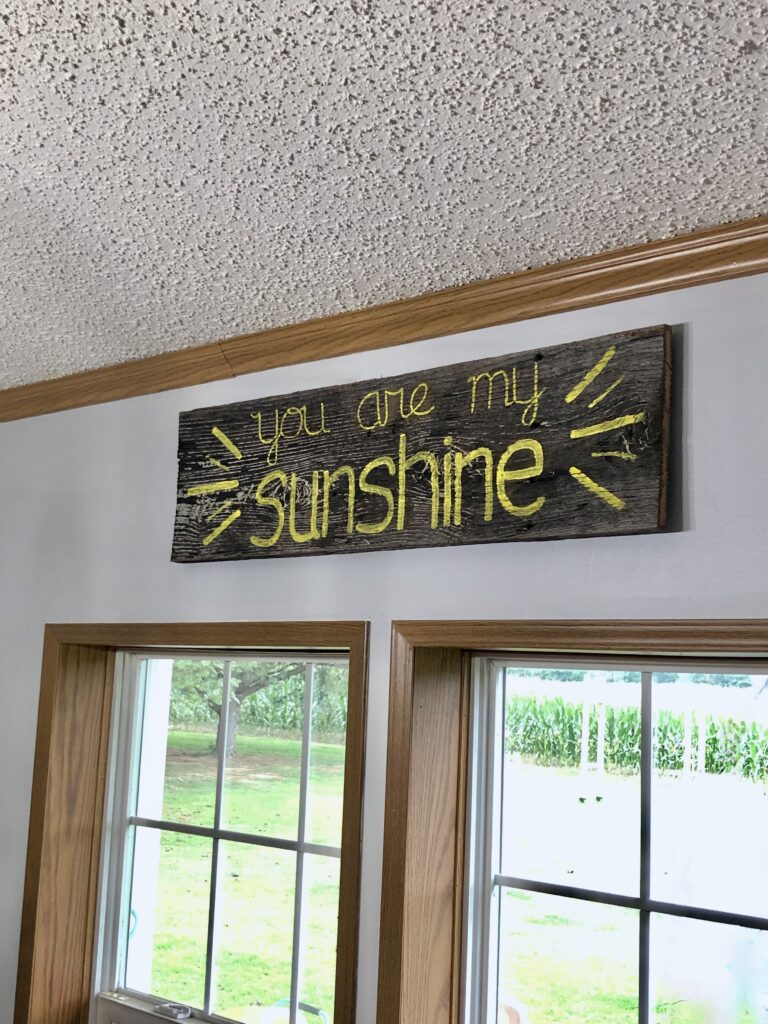 You are my sunshine reclaimed wood project